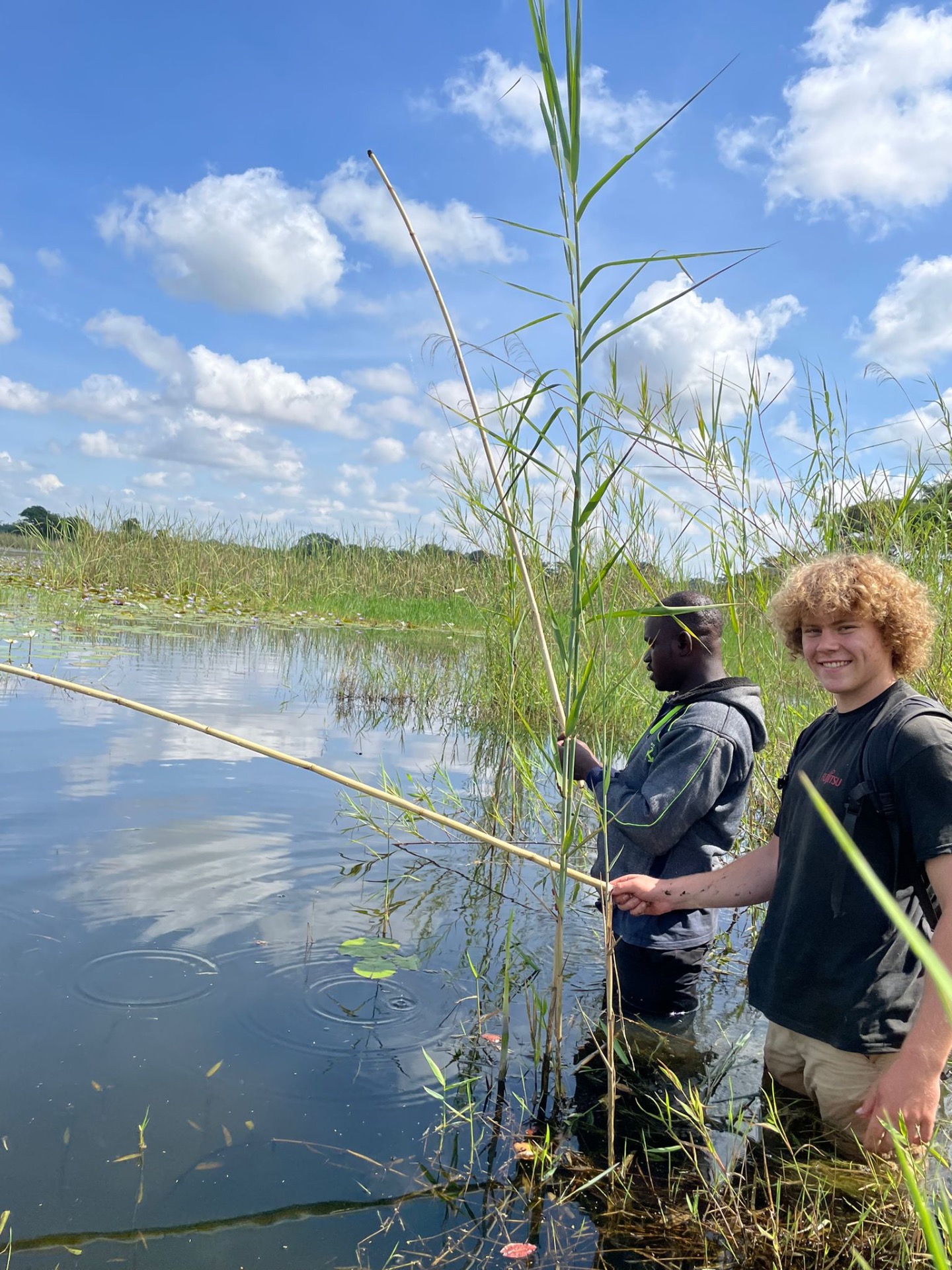 Angeln in Begleitung